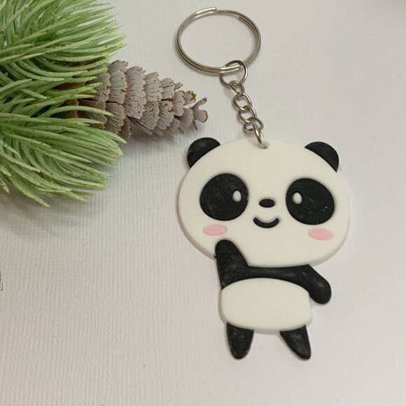 Panda Keychain, Panda Bear Keychain, Silly Animal Keychain, Gift Idea, Panda - Picture 4 of 4